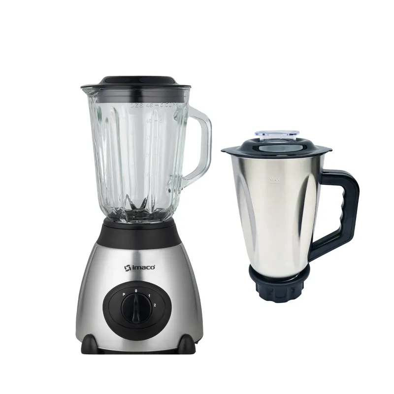 IMACO - Combo licuadora 1.5Lts 2vel acero inox+ Vaso acero coctelero Imaco