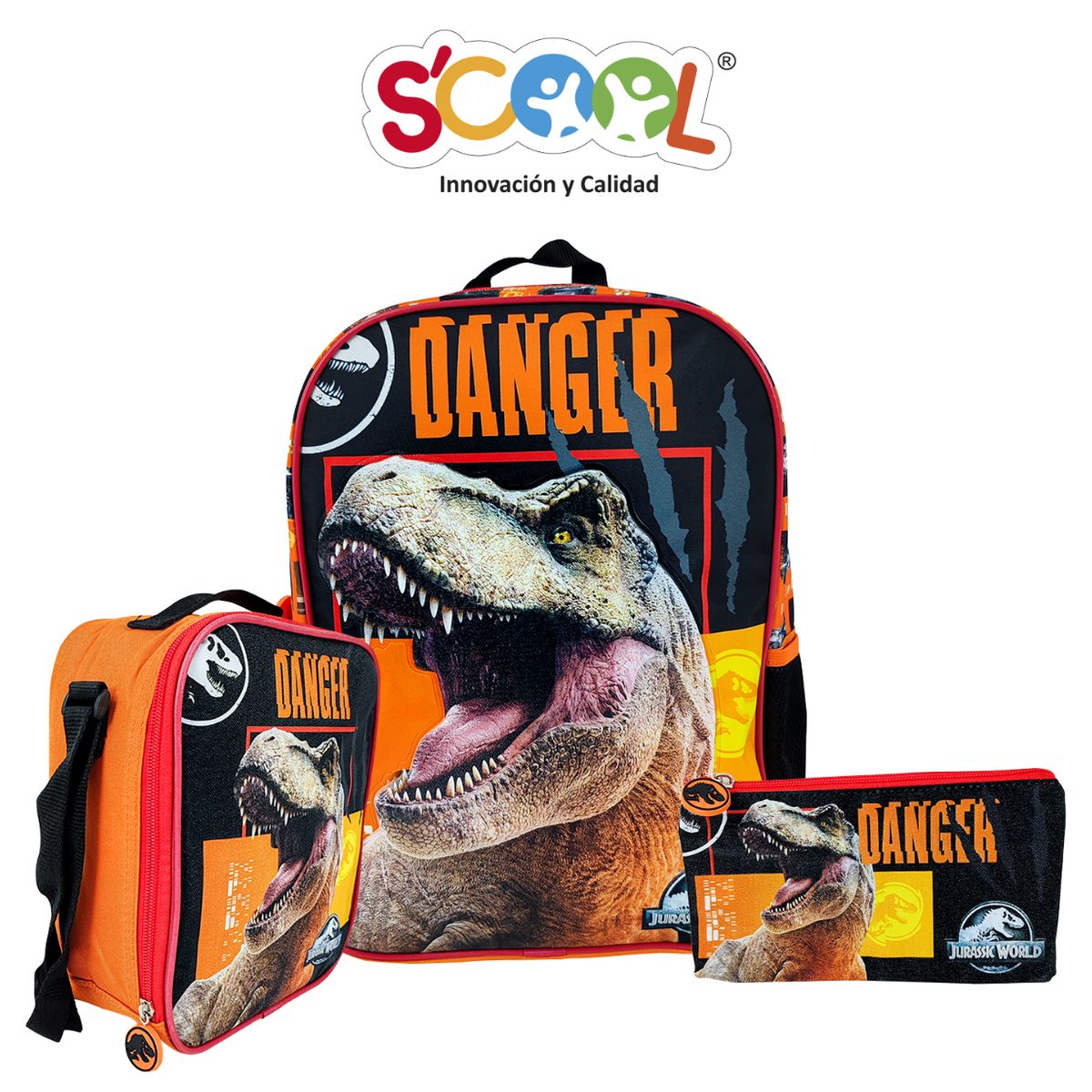 SCOOL - SET MOCHILA OFICIO ESCOLAR JURASSIC