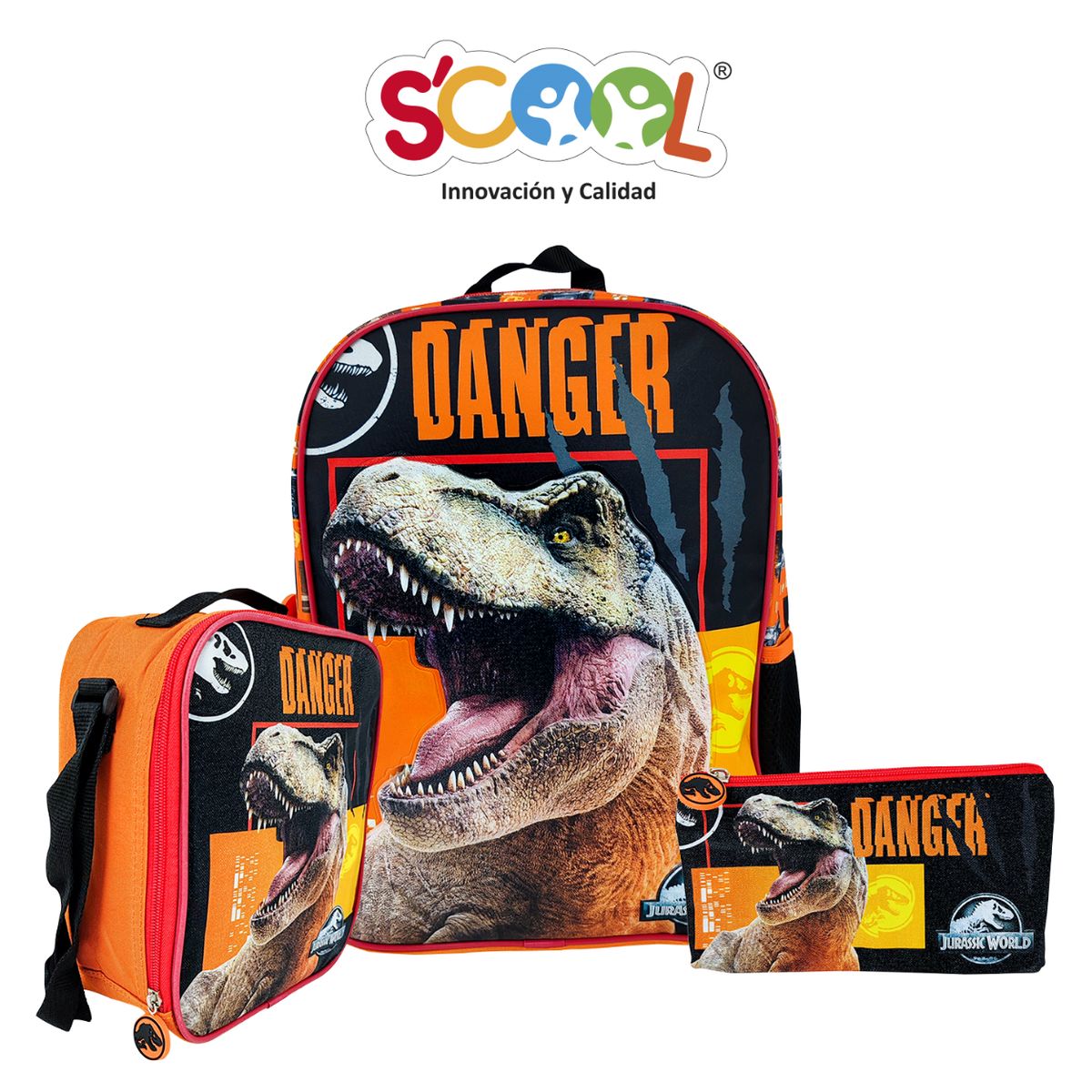SCOOL - SET MOCHILA OFICIO ESCOLAR JURASSIC