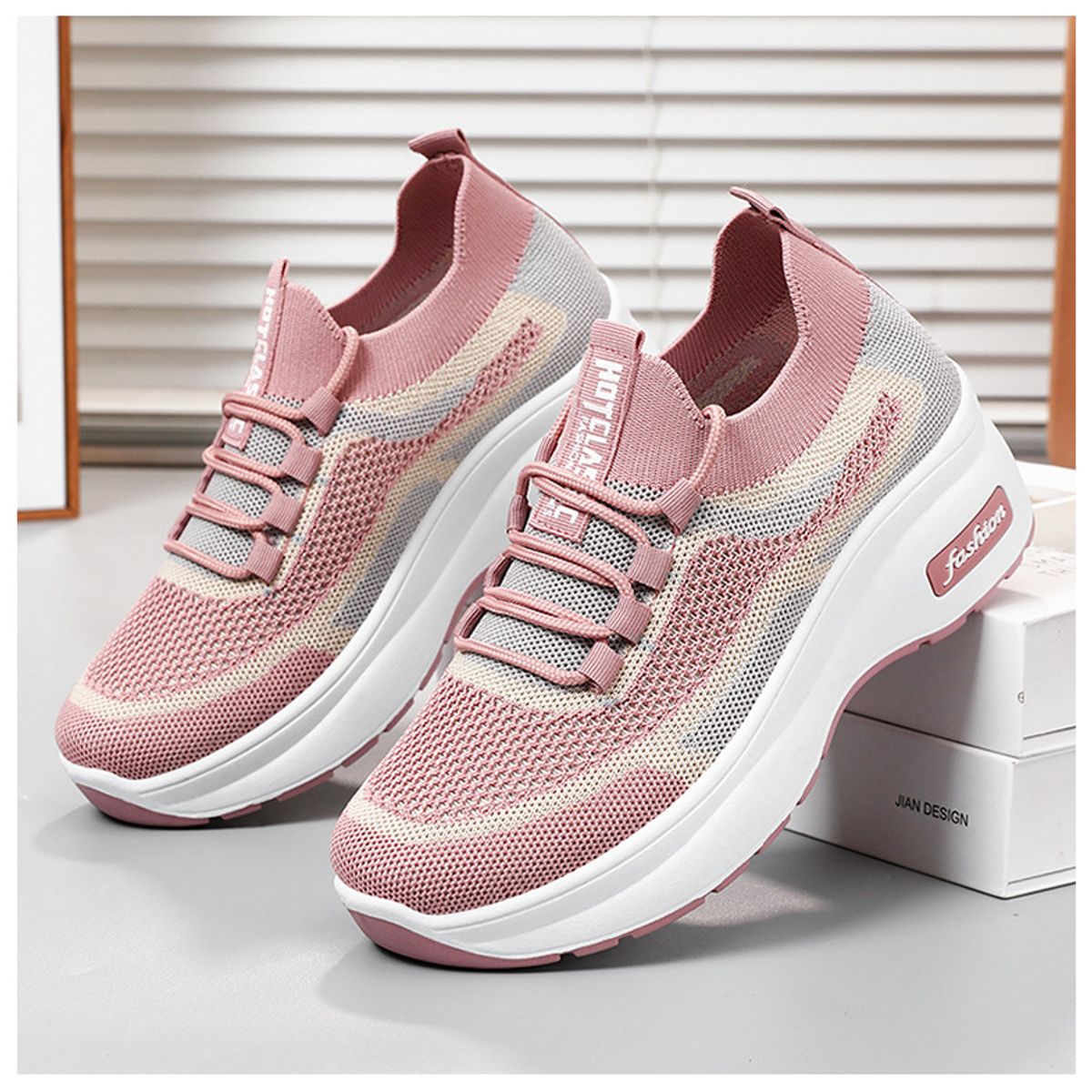 BLWOENS - Zapatillas deportivas para mujeres - Rosa