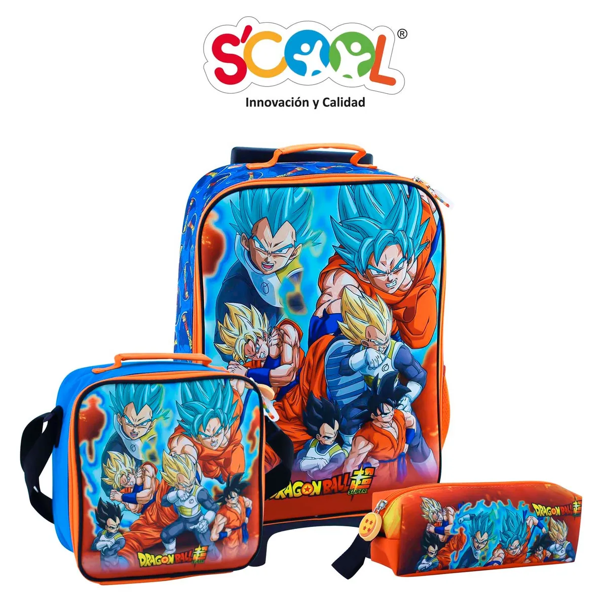 SCOOL - SET MALETA ESCOLAR DRAGON BALL