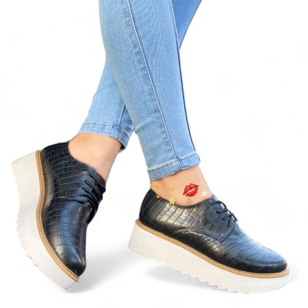 GENERICO - Mocasin mujer casual RELAXLABRADO 1299P-45 color Negro