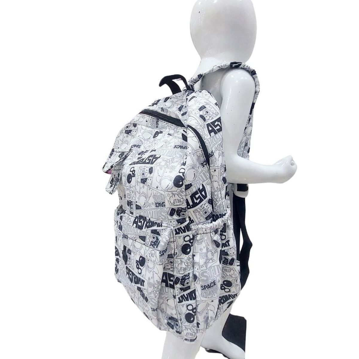 GENERICO - Mochila Kawaii Comic Blanco - Negra