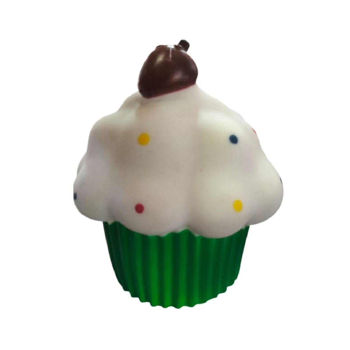 GENERICO - Juguete de goma para mascotas perros diseño cupcake chico verde