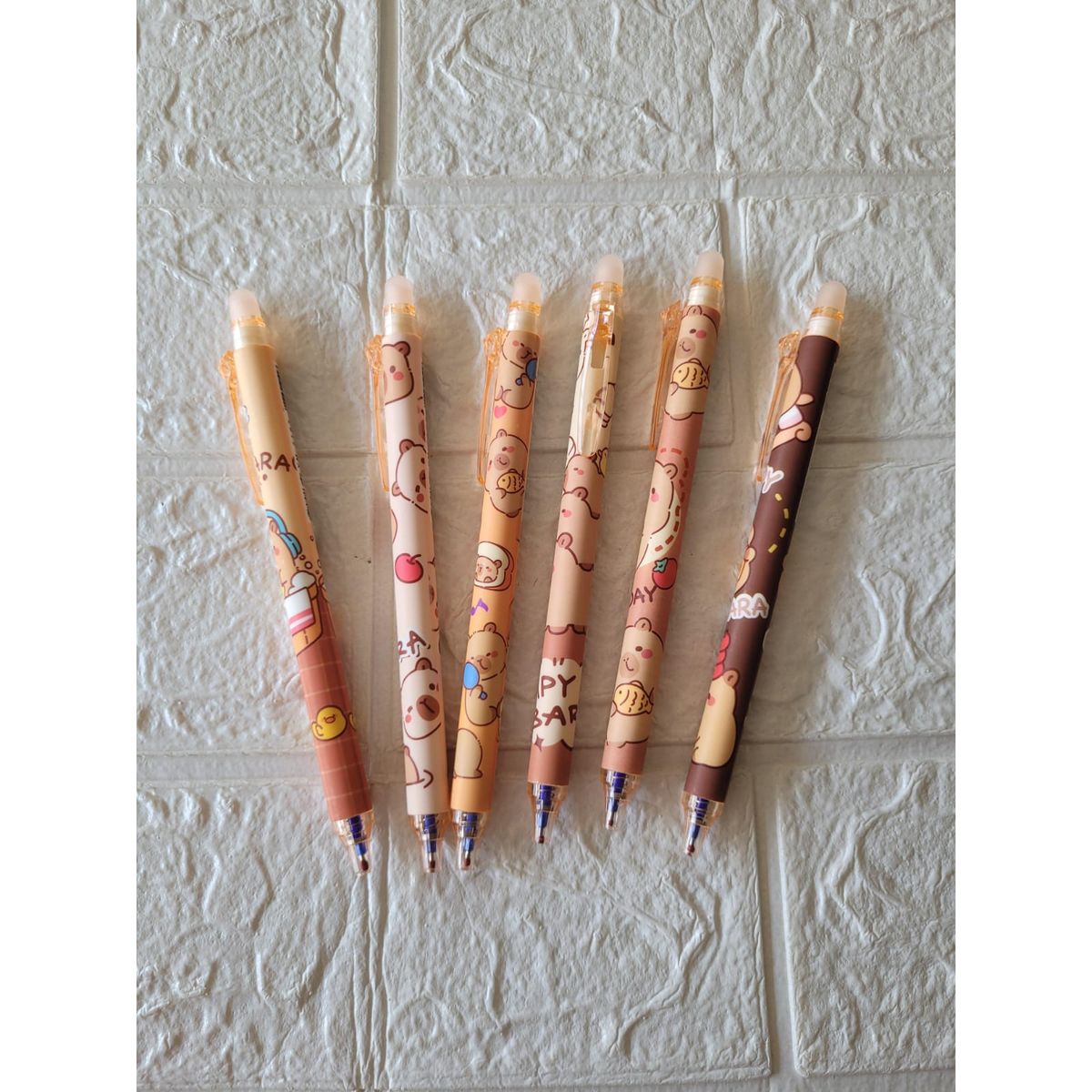 GENERICO - Lapiceros capibara borrables x 6und