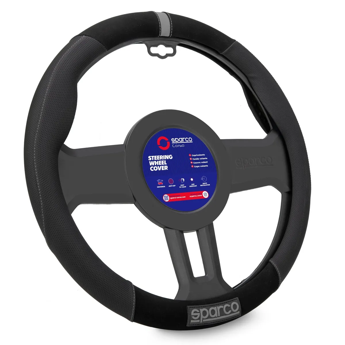 SPARCO - Funda De Volante New Premiun Deportivo Tipo 37 38 cm