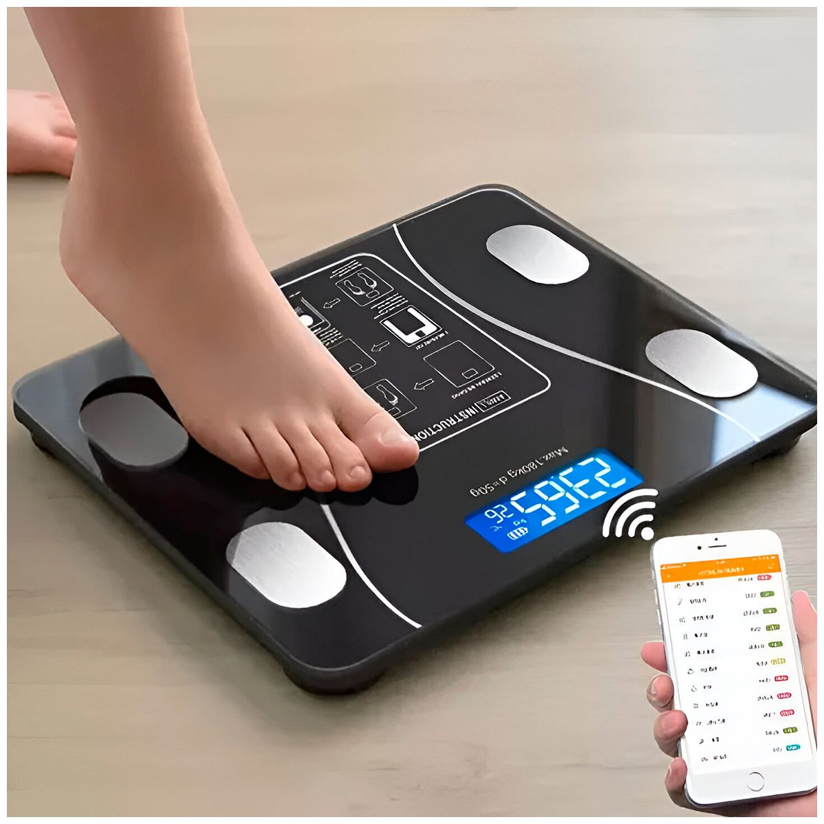 GENERICO - Balanza Recargable Digital Bluetooth