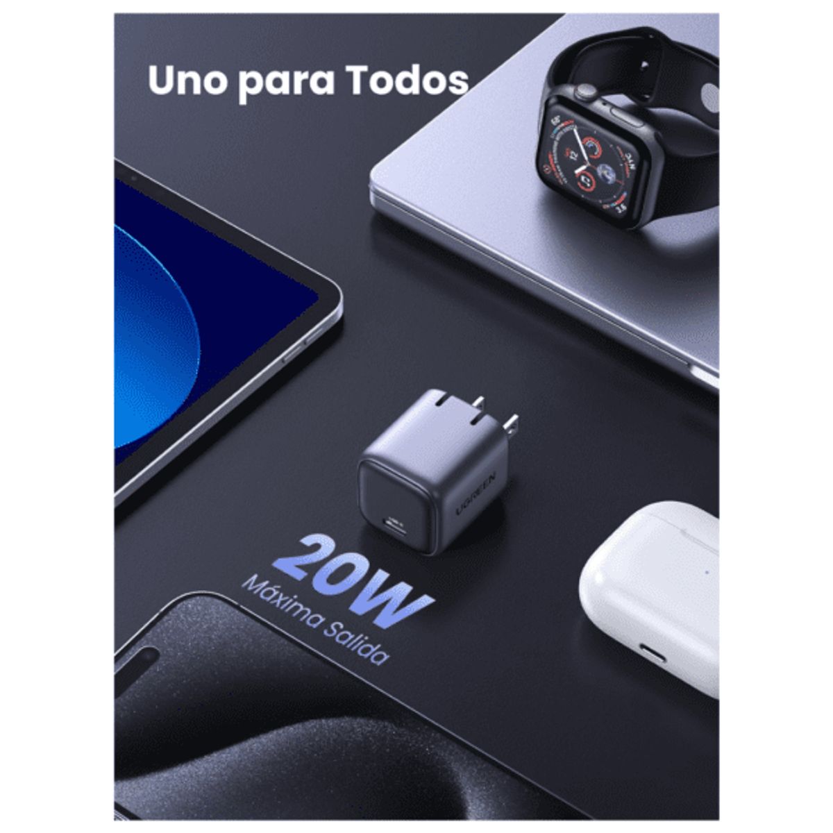 UGREEN - CARGADOR DE PARED NEXODE MINI 20W UGREEN 90902