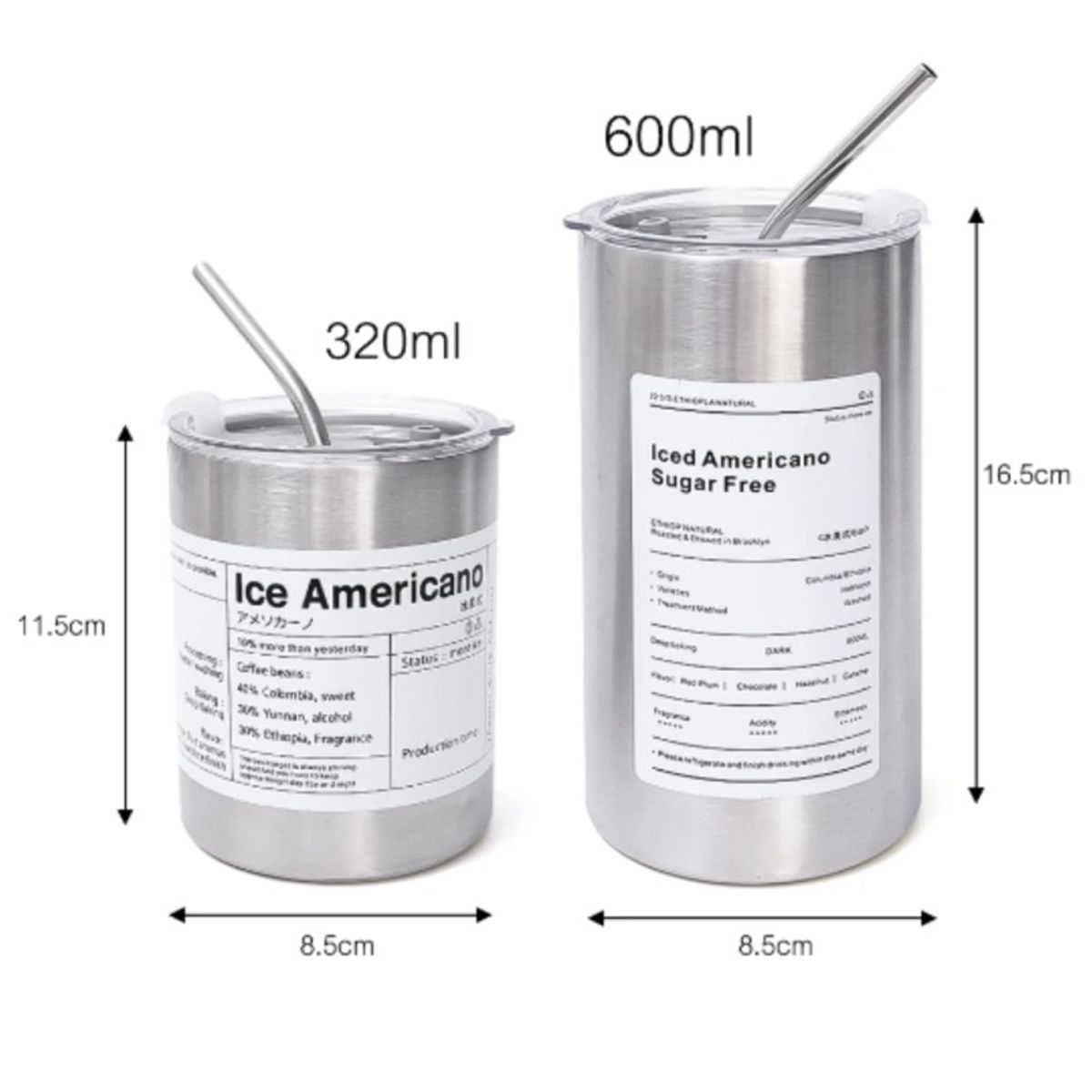 AURELA - SteelMug™ - Termo de acero inoxidable para bebidas frías y calientes