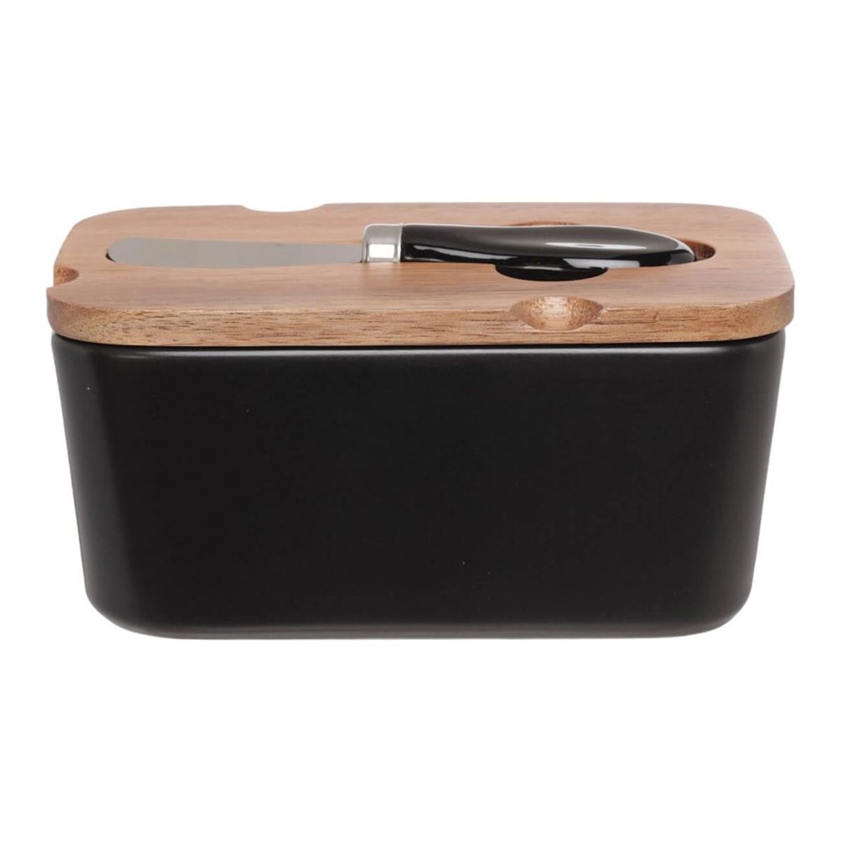AURELA - ButterSeal™ - Caja de Mantequilla de Cerámica Rectangular con Cuchillo Sellado para Conservar Queso y Mantequilla