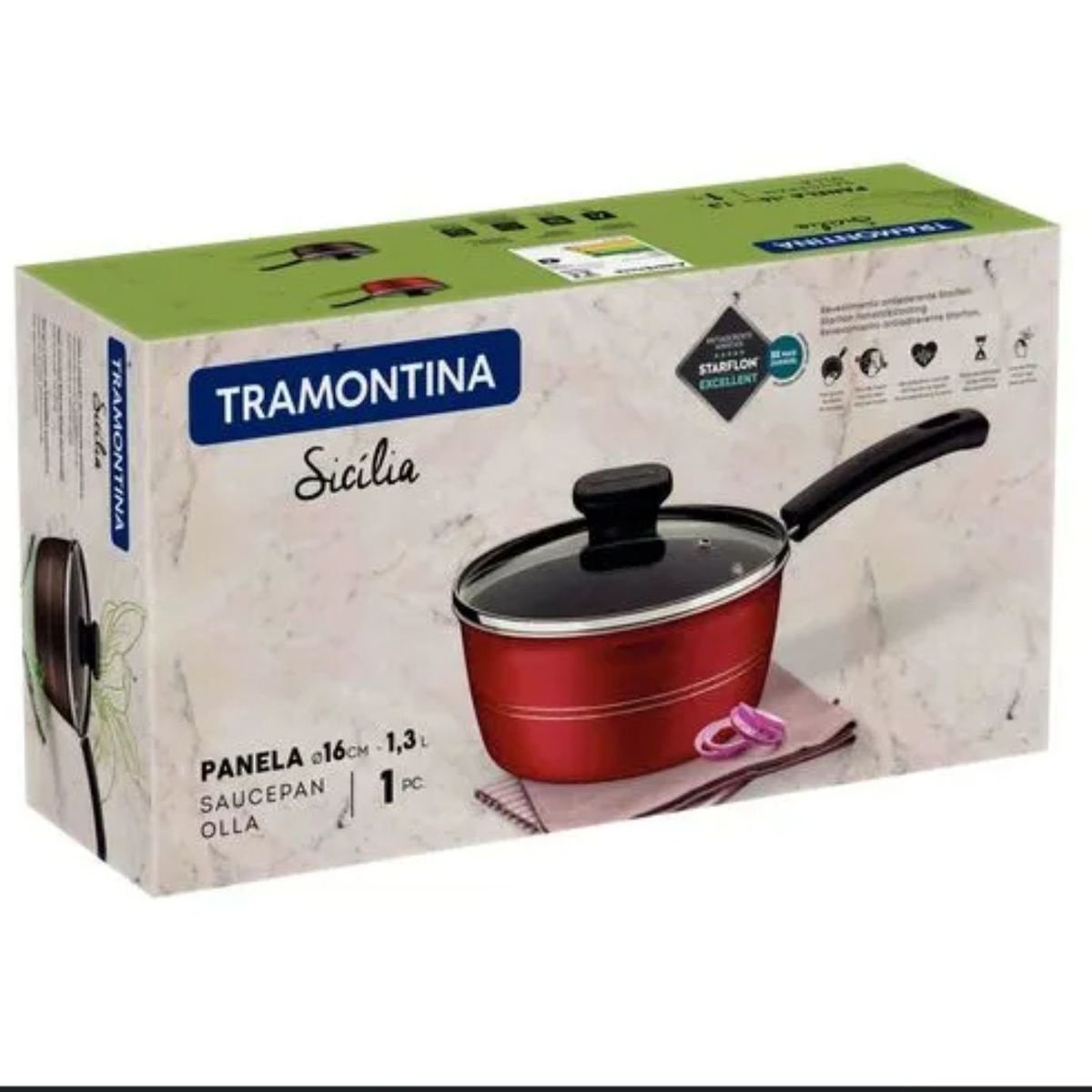 TRAMONTINA - Cacerola 16 Cm Sicilia Rojo 20403/716