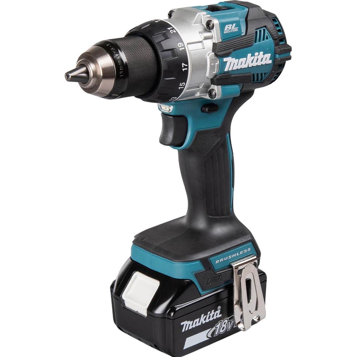 MAKITA - Taladro Percutor 1/2" 18V LXT BL 2 Bat y Carg Makita DHP489RFJ