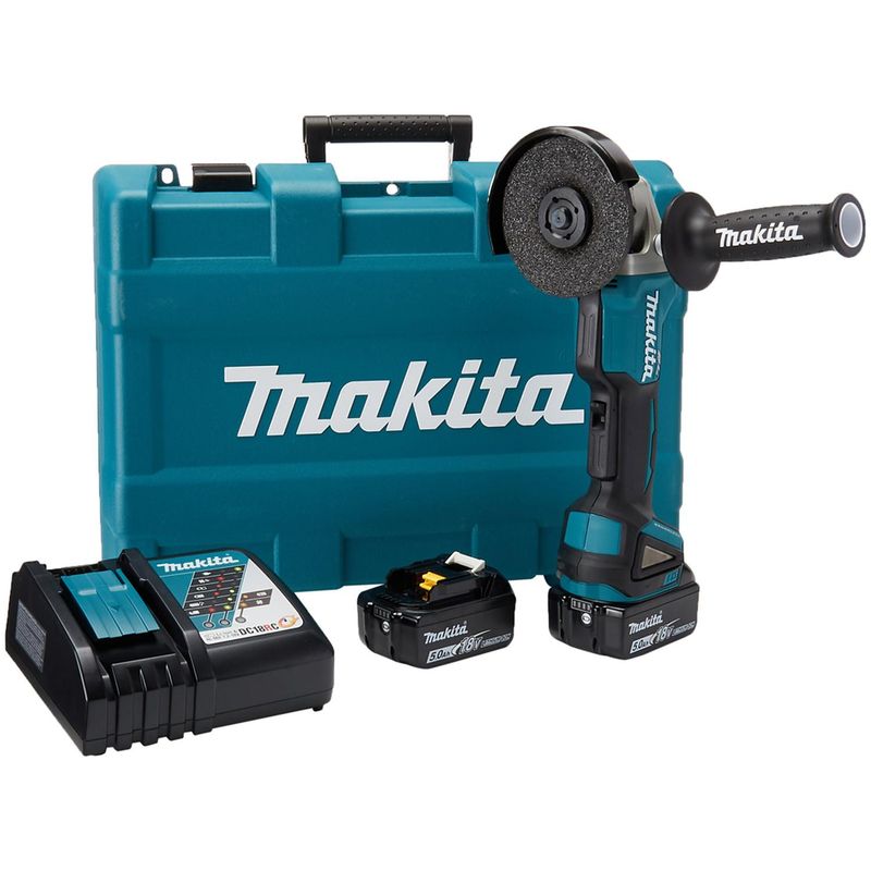 MAKITA - Amoladora Angular 4 1/2" 18V BL 1 Bat y Carg Makita DGA458RTE