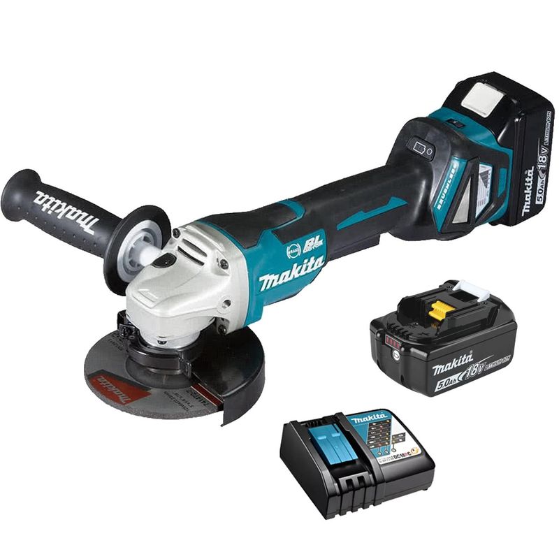 MAKITA - Amoladora Angular 5" 18V BL LXT Inc 2 Bat y Carg Makita DGA518RTE
