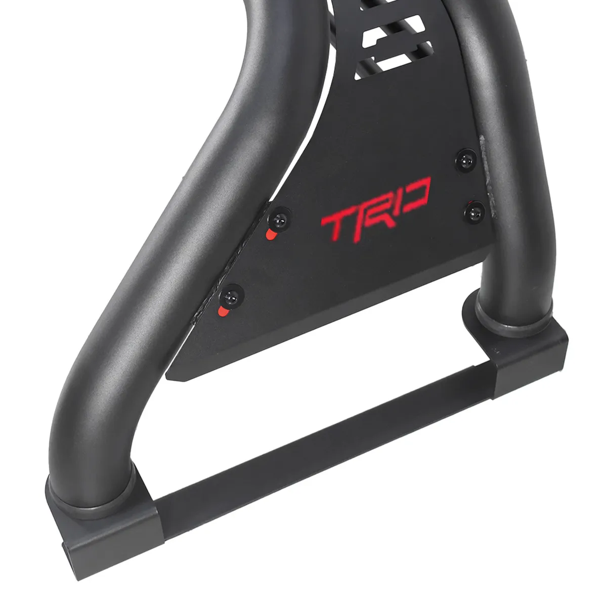 GENERICO - ANTIVUELCO ACERO INOXIDABLE 2016-2024 CON CUBOS LED Y LOGO TRD HILUX BLACK