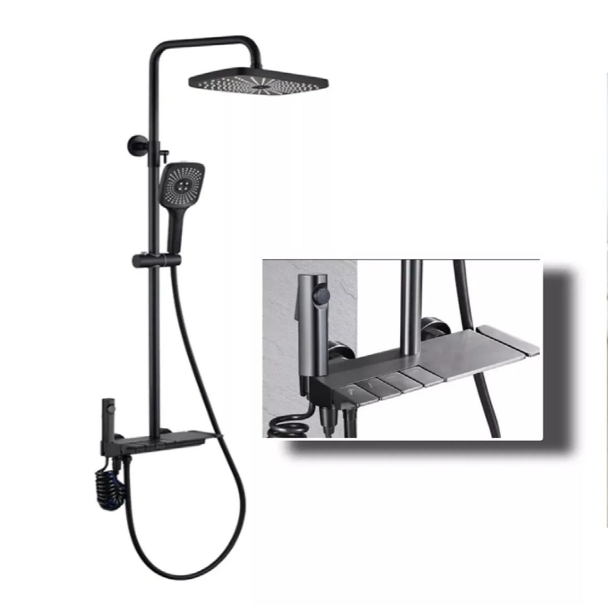 GENERICO - Columna de Ducha Mezcladora Con Panel Tipo Teclado Negro