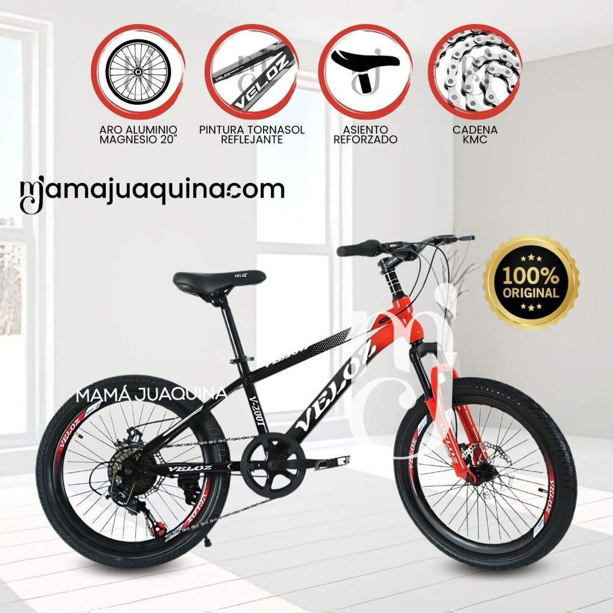 VELOX - Bicicleta Deportiva Aro 20 «PALMEIRA ALT» Red