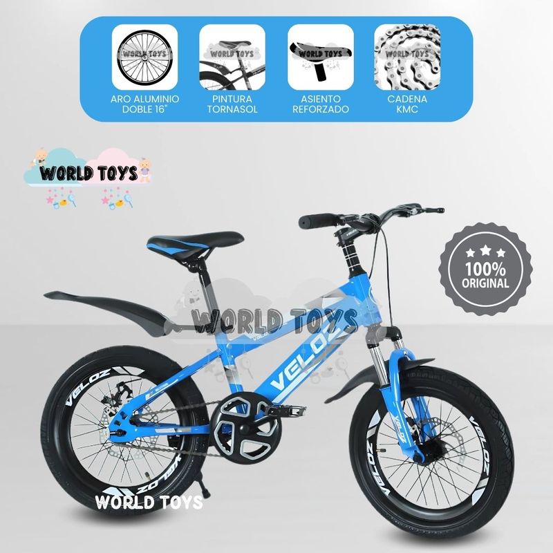 VELOX - Bicicleta Para Niño Aro 16 «PALMEIRA SMOL» Blue