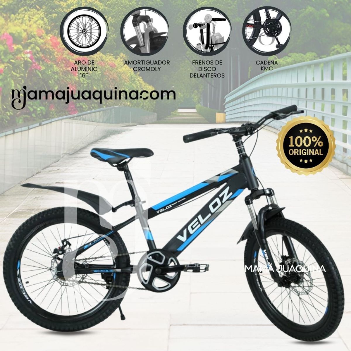 VELOX - Bicicleta Para Niño Aro 16 «PALMEIRA SMOL» Dark Blue