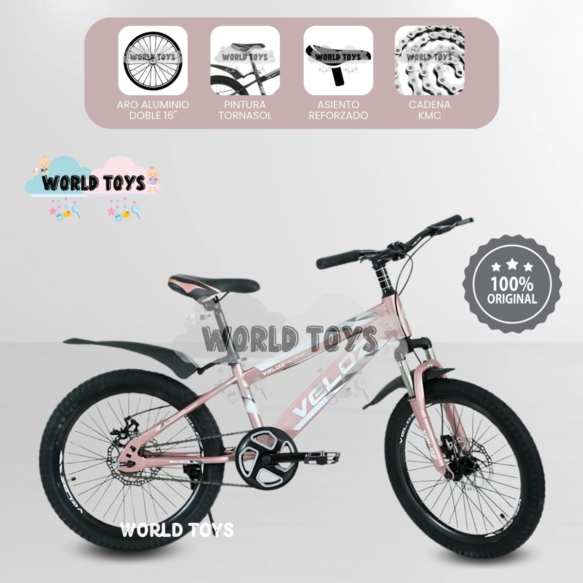 VELOX - Bicicleta Para Niño Aro 16 «PALMEIRA SMOL» Pink
