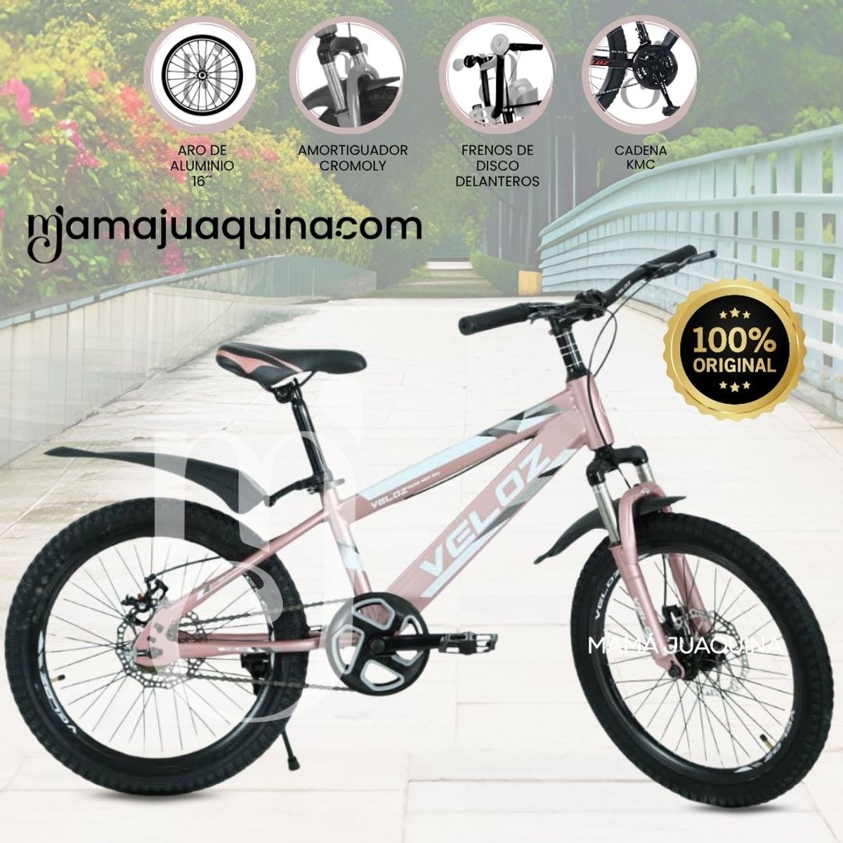 VELOX - Bicicleta Para Niño Aro 16 «PALMEIRA SMOL» Pink
