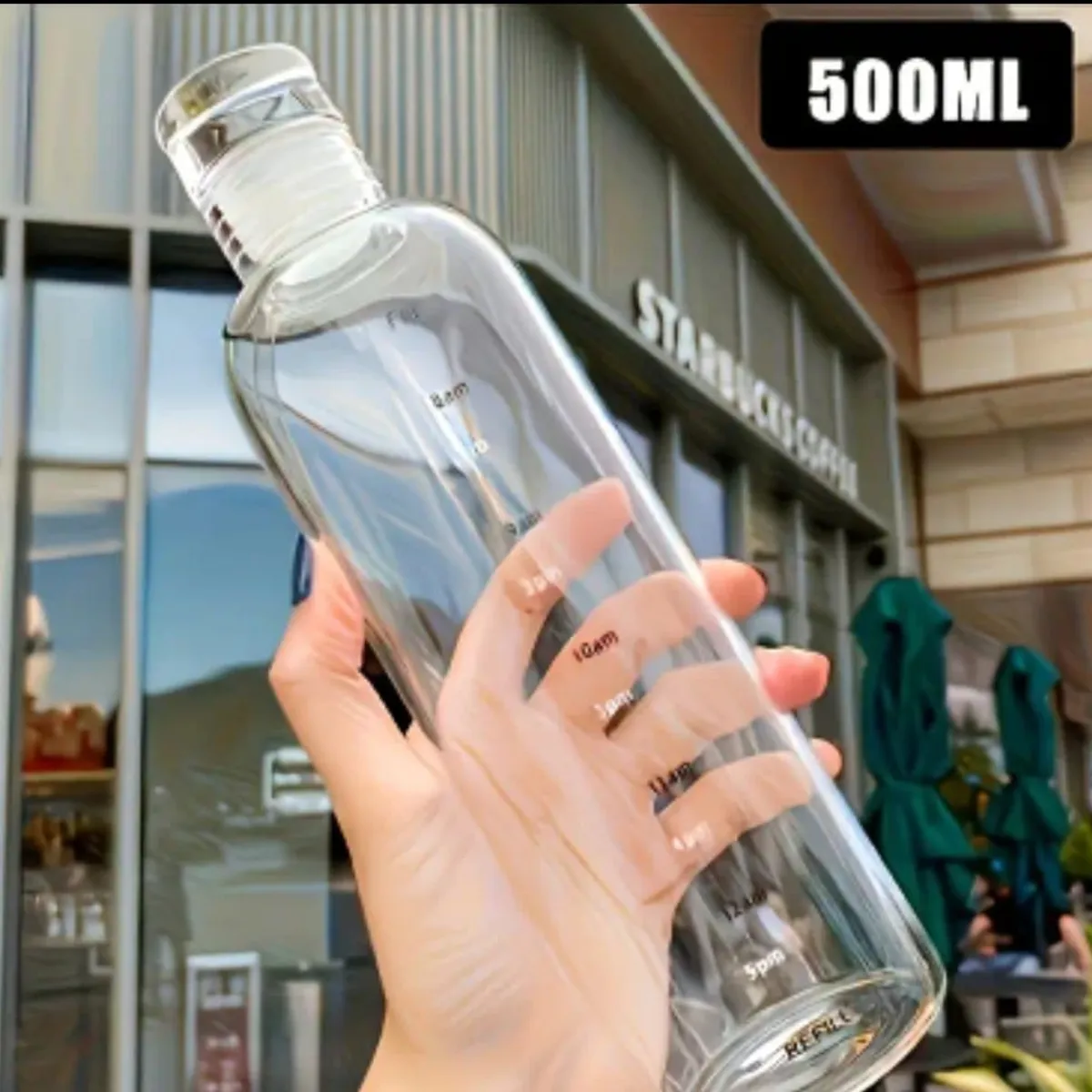 GENERICO - Botella para Agua de 500 ml en Tono Transparente