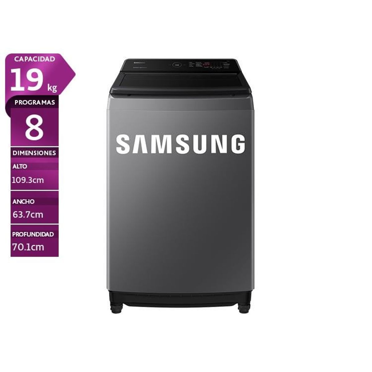 SAMSUNG - Lavadora EcoBubble™ 19kg Gris  SAMSUNG