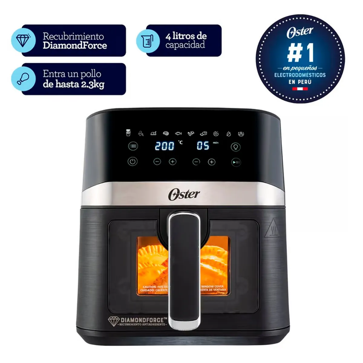 OSTER - FREIDORA DE AIRE DIGITAL OSTER 4L CON 10 PROGRAMAS CKSTAF40WDDF