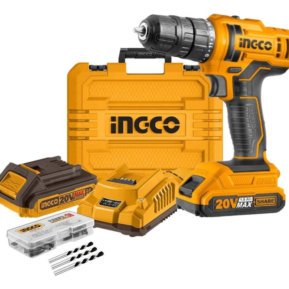 INGCO TOOLS - Atornillador Percutor Ina 38  20V+ Accesorios Ingco