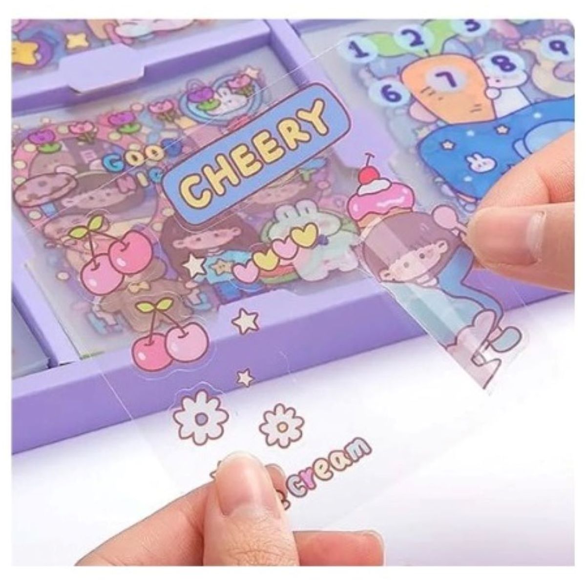 GENERICO - STIKER KAWAI 200 PLANCHITAS - CELESTE