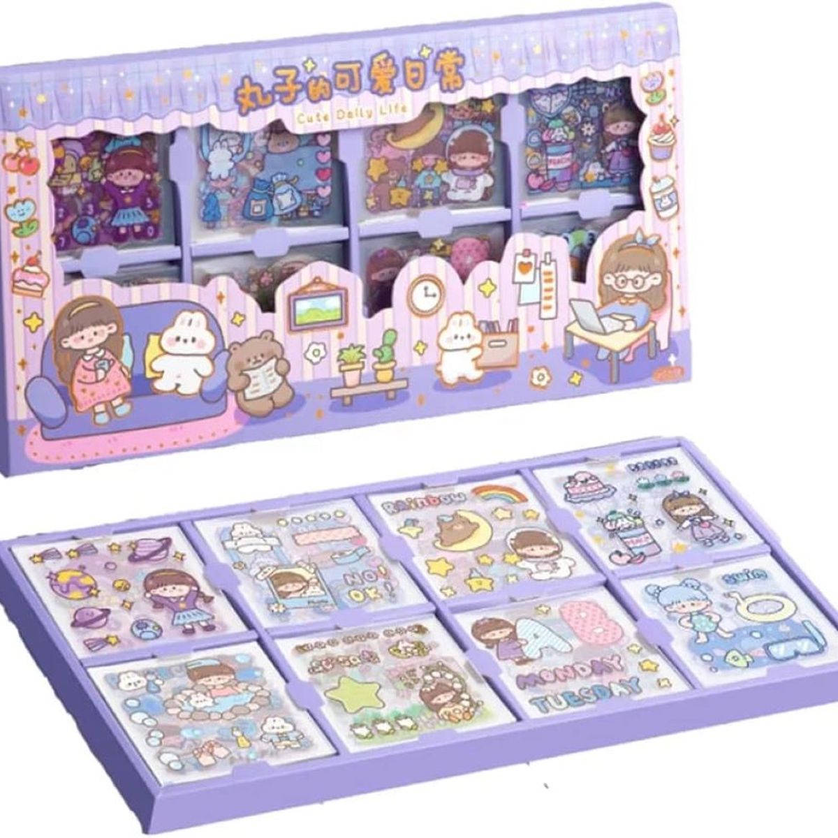 GENERICO - STIKER KAWAI 200 PLANCHITAS PEACH COKE - MORADO