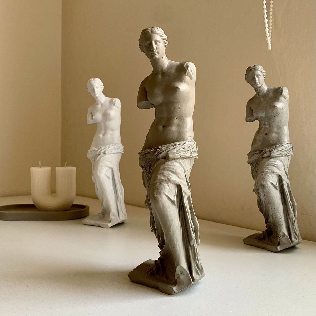 GENERICO - Venus de Milo 25 cm Escultura Concreto Greige
