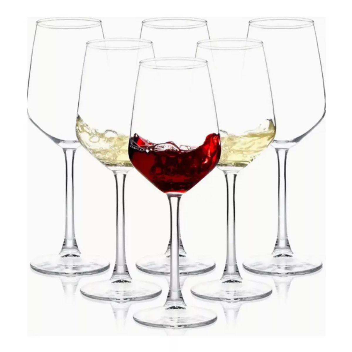 INSPIRA - Set de 6 Copas para Vino Base Ancha 640 ml