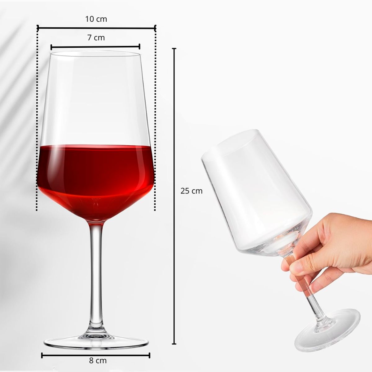 INSPIRA - Set de 6 Copas para Vino Base Ancha 640 ml