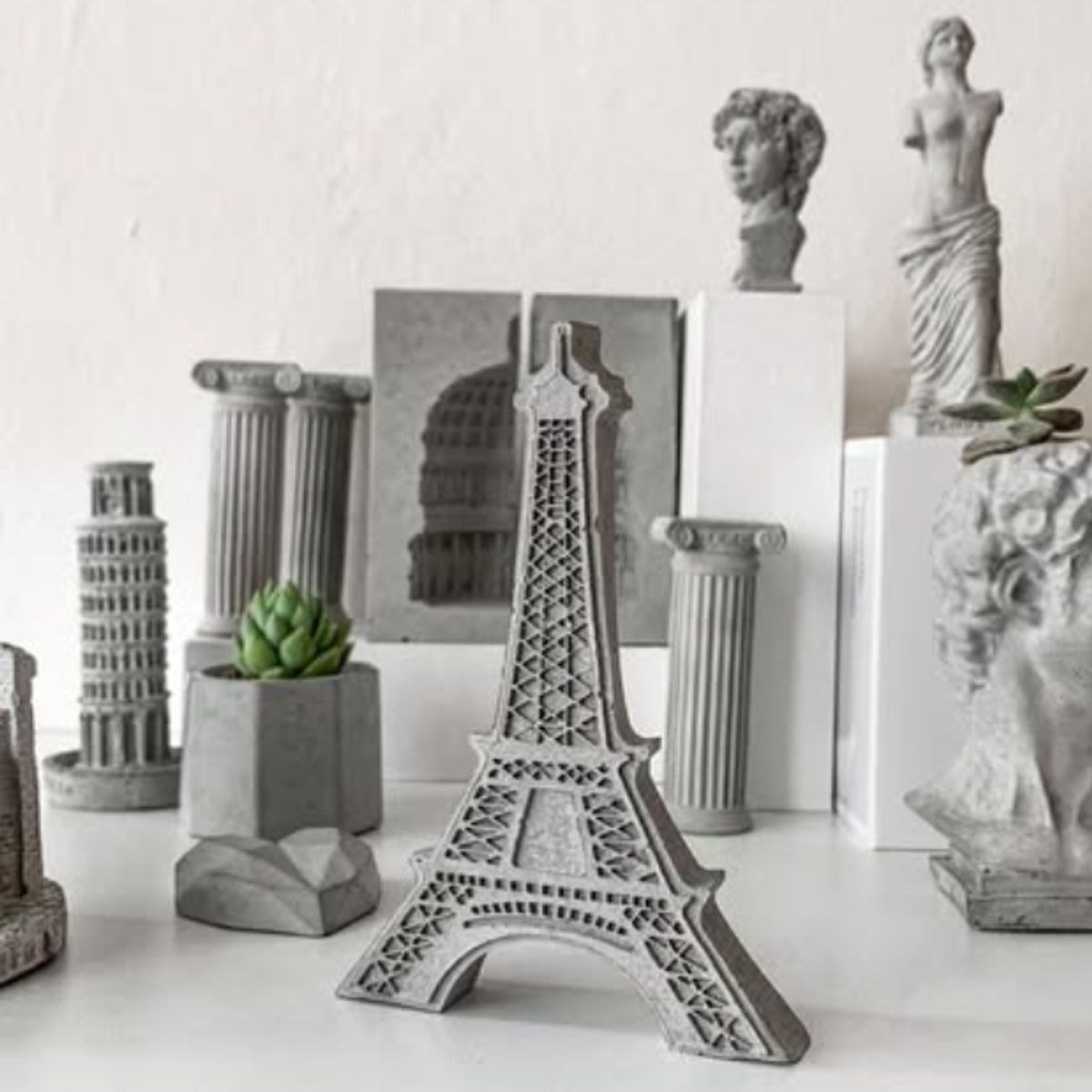 GENERICO - Set Esculturas Completo Concreto Grecia Roma