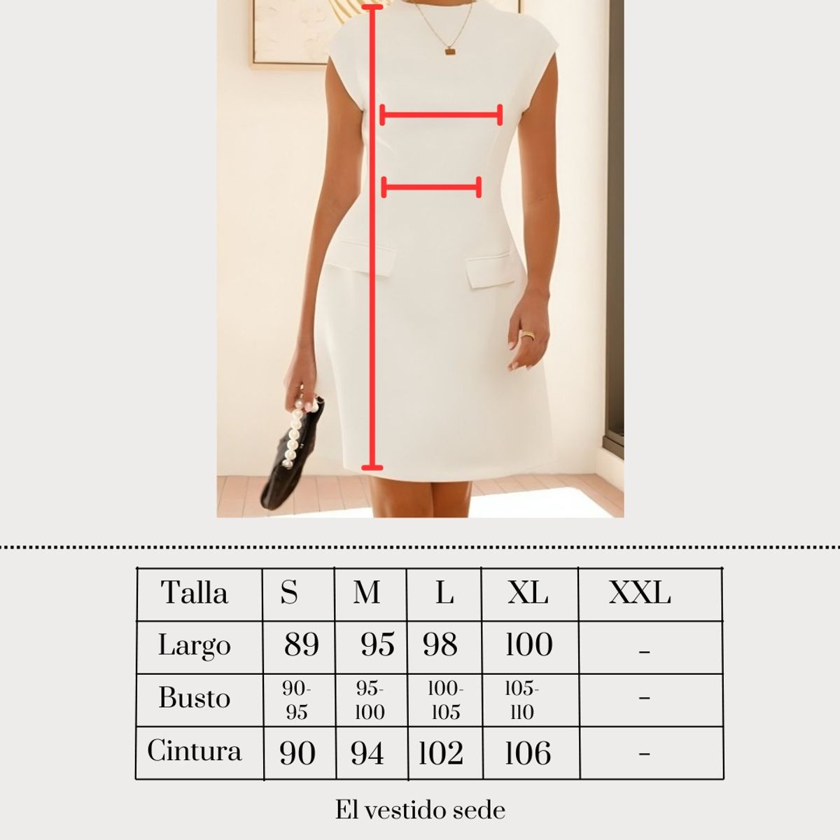 GENERICO - Vestido rojo coctel a la rodilla
