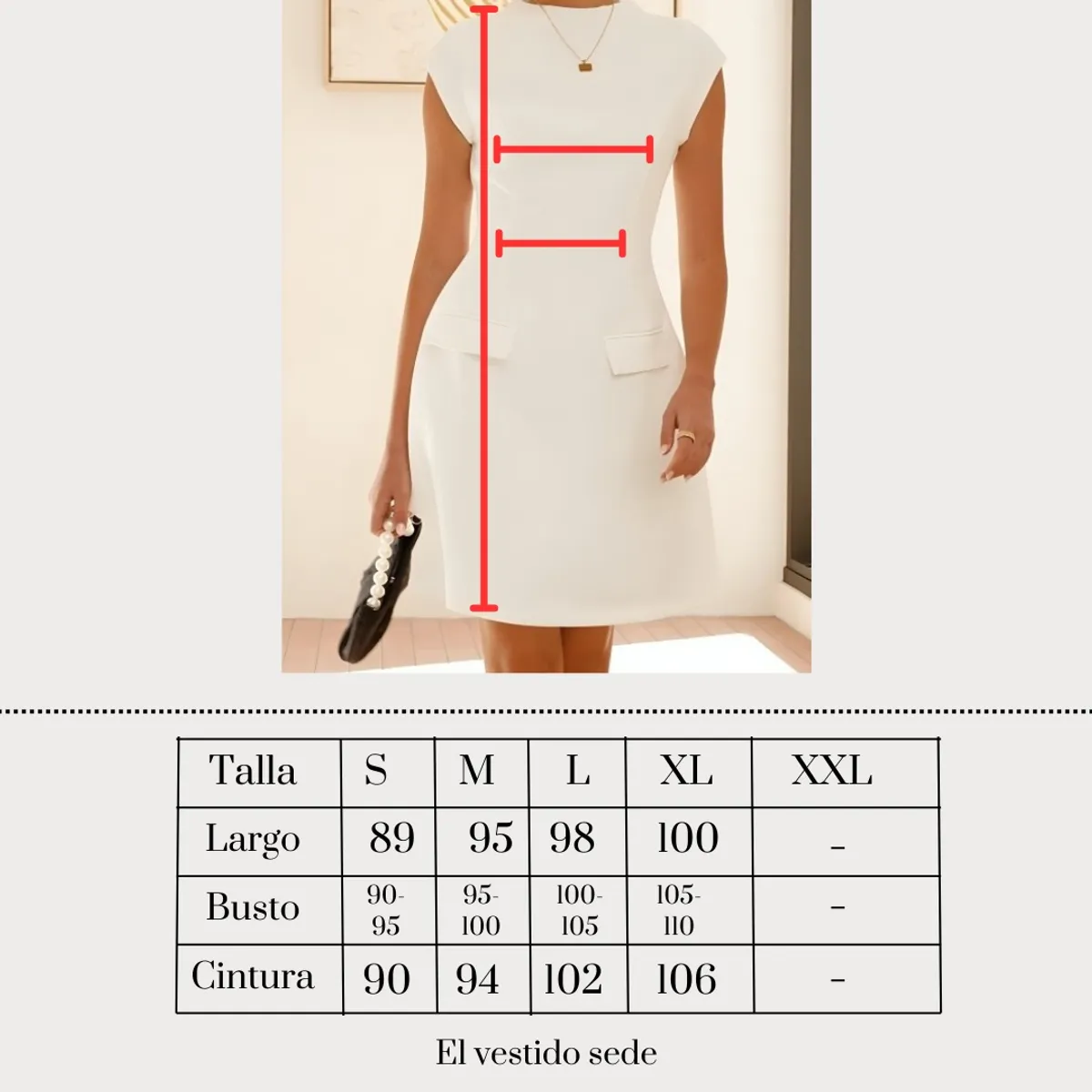 GENERICO - Vestido rojo coctel a la rodilla