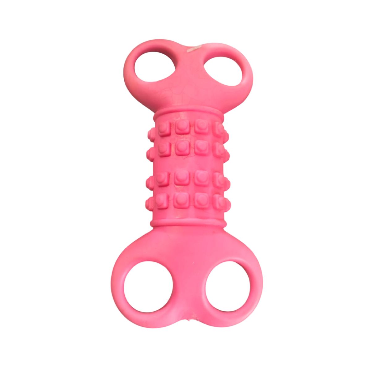 GENERICO - Juguete hueso de goma duro rosado para perros