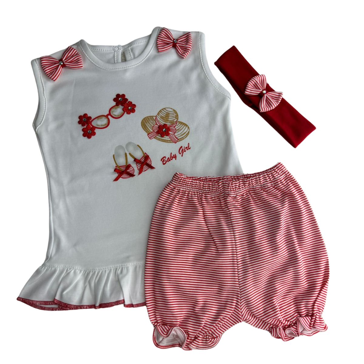 GENERICO - Conjunto Corto Algodon Niña Lindos para bebes