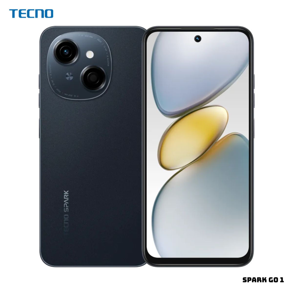 TECNO MOBILE - Celular Tecno Spark Go 1 128GB ROM + 6GB (4GB+4GB RAM EXTENDED) - Negro