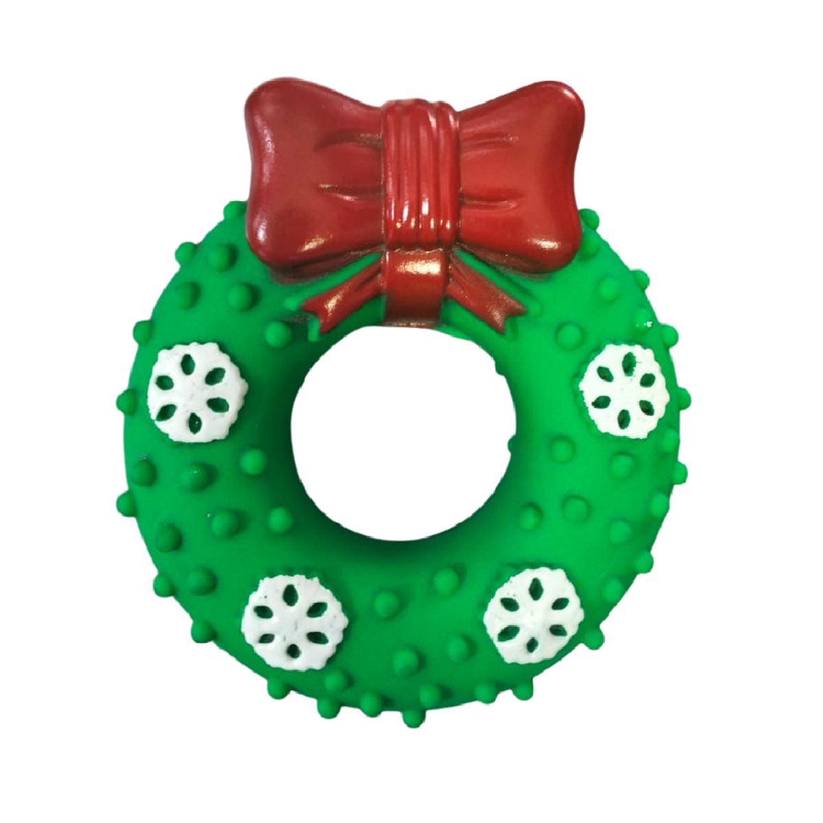 GENERICO - Juguete de goma para perros corona de navidad