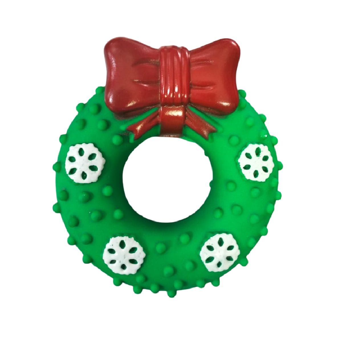 GENERICO - Juguete de goma para perros corona de navidad