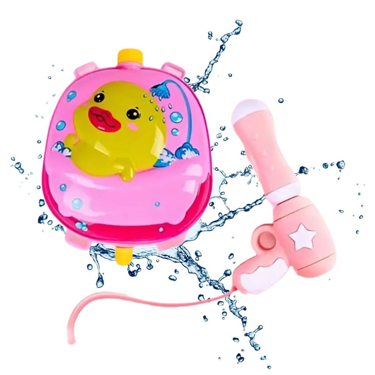 GENERICO - Chisguete Con Mochila Rosa Water Gun Patito Para Niñas
