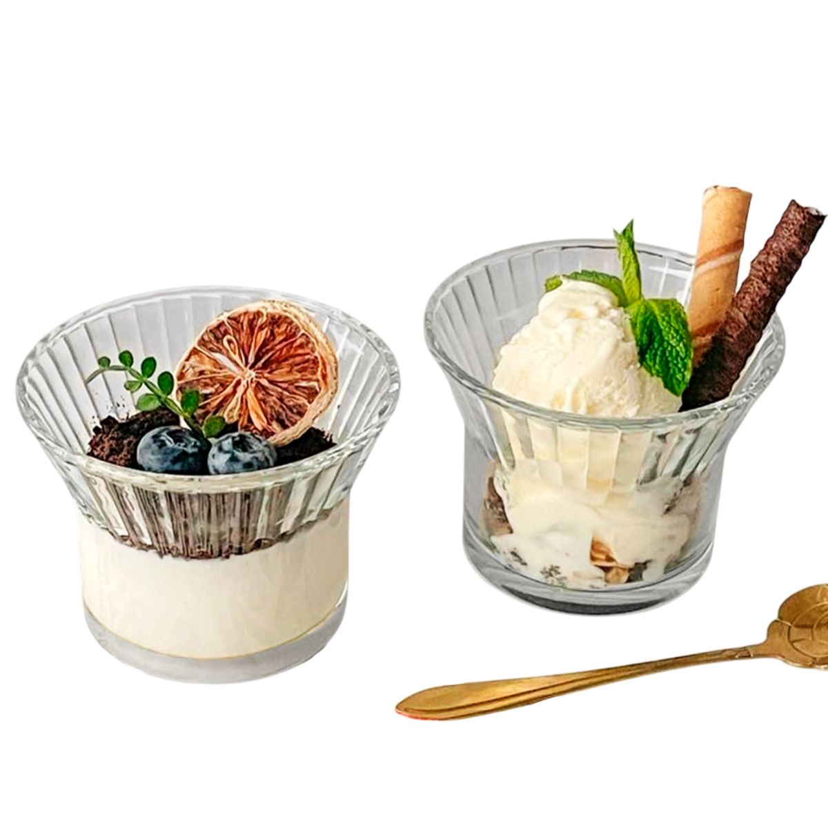 INSPIRA - Juego de 6 Tazones de Vidrio para Postres 200 ml