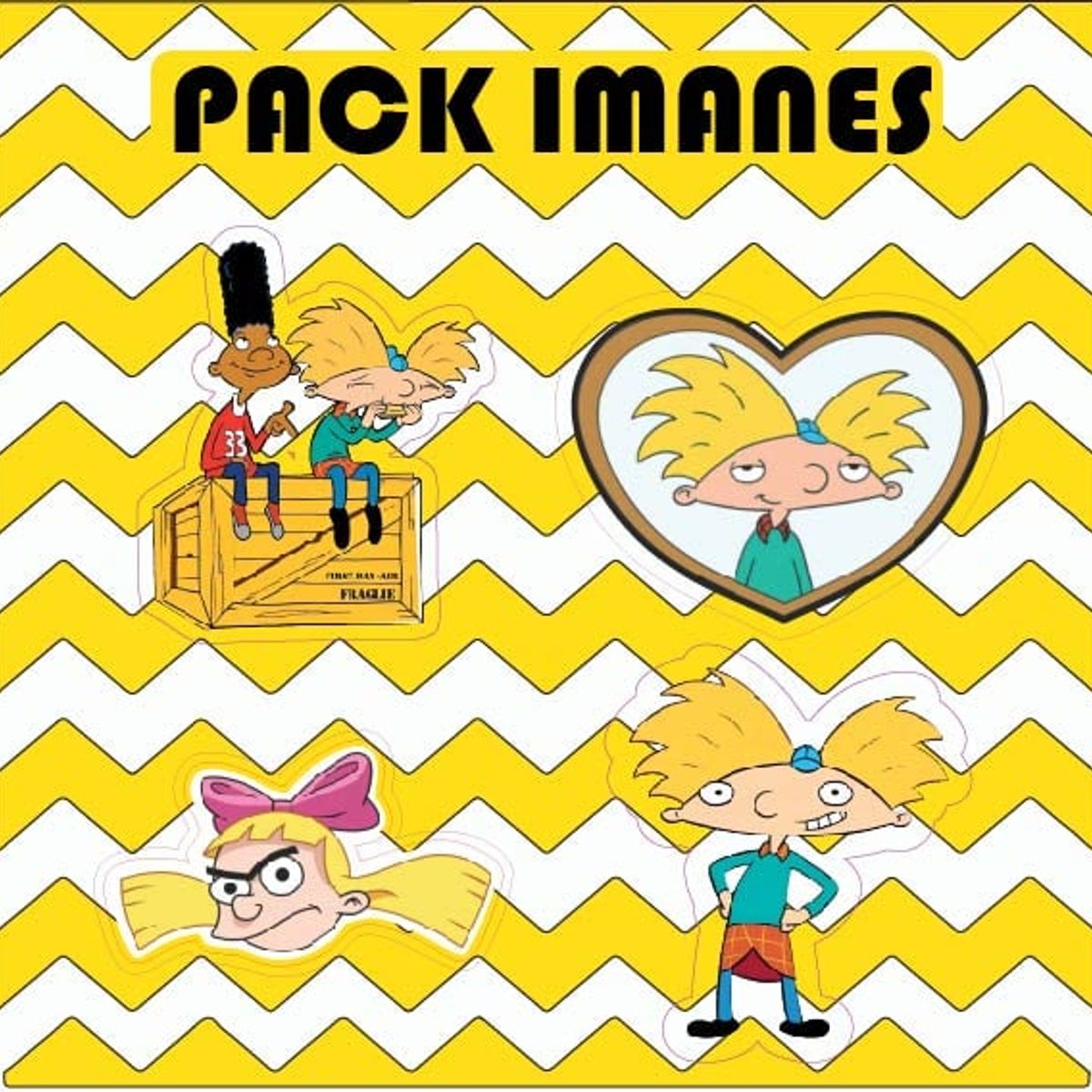 GENERICO - Pack Imanes Decorativos Arnold de acrilico x4