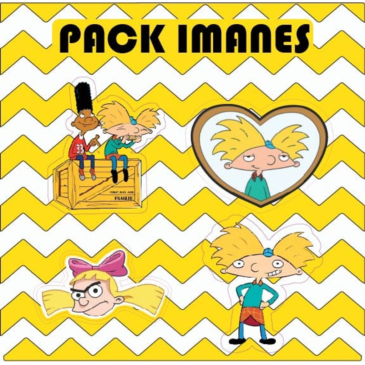 GENERICO - Pack Imanes Decorativos Arnold de acrilico x4