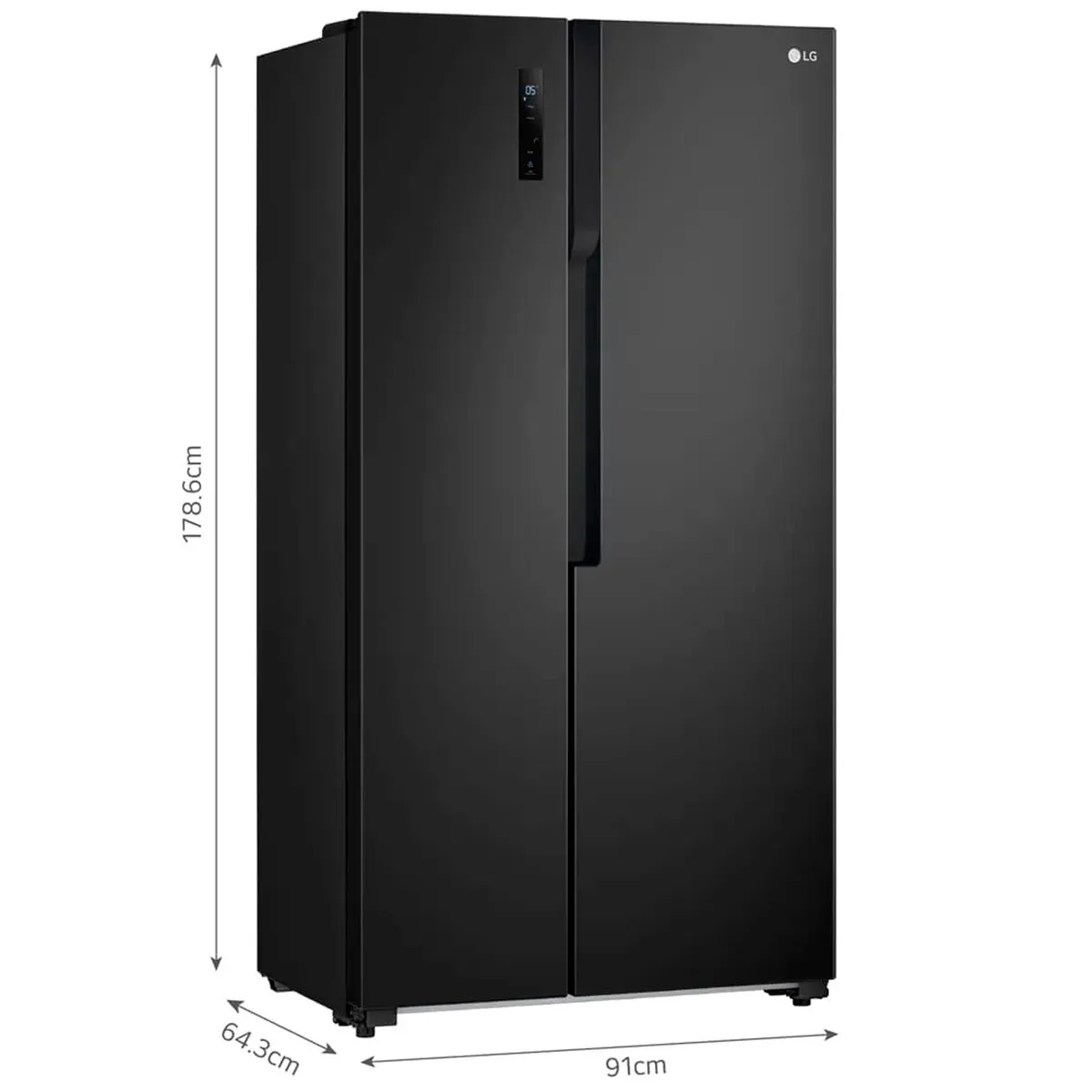 LG - REFRIGERADORA LG SIDE BY SIDE NO FROST GS51MPD AHBGLPR 509 L NEGRO
