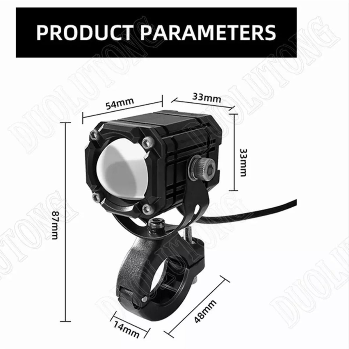 GENERICO - Faros De Lupa Luz Led Spot Luz Para Moto Ojo Diabólico 2pcs