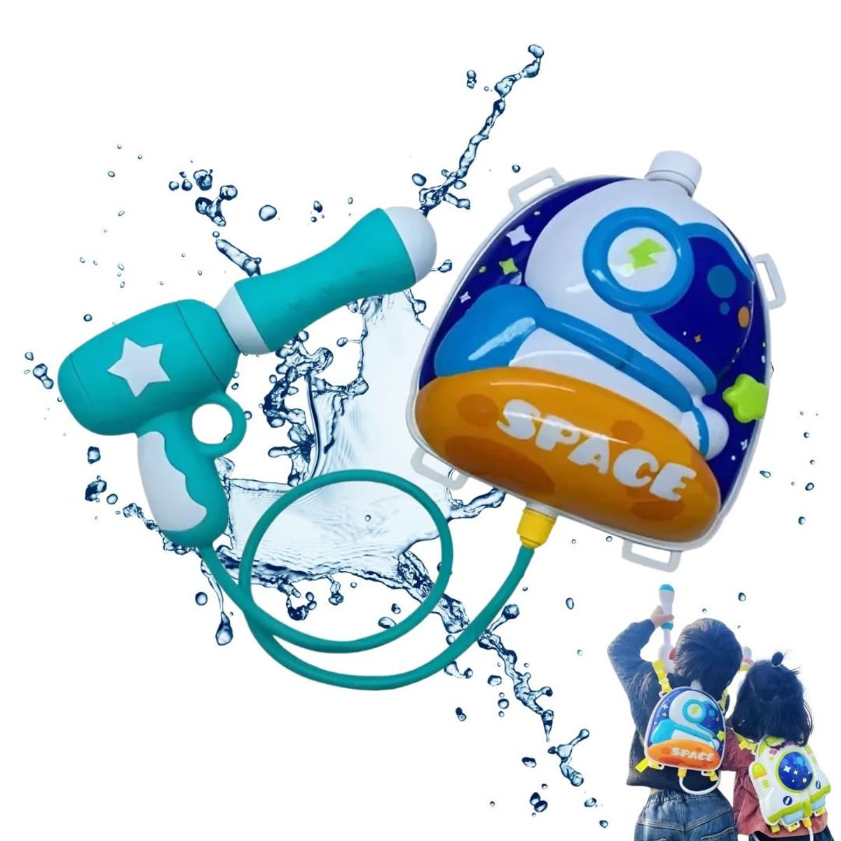 GENERICO - Chisguete Con Mochila Water Gun Space Para Niños