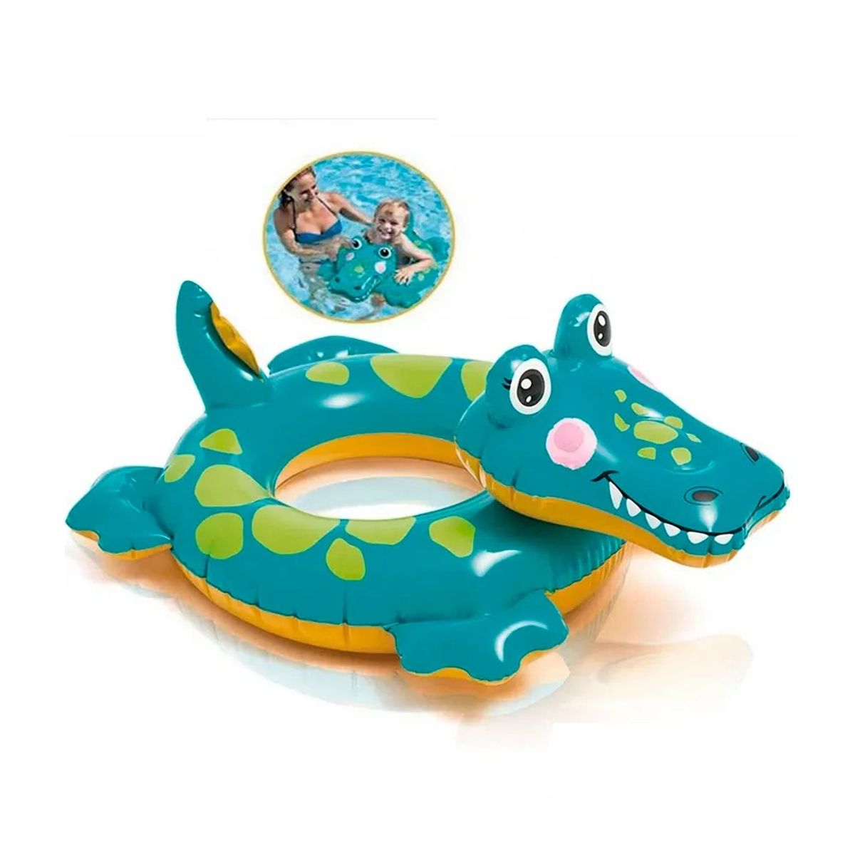 INTEX - FLOTADOR COCODRILO VERDE